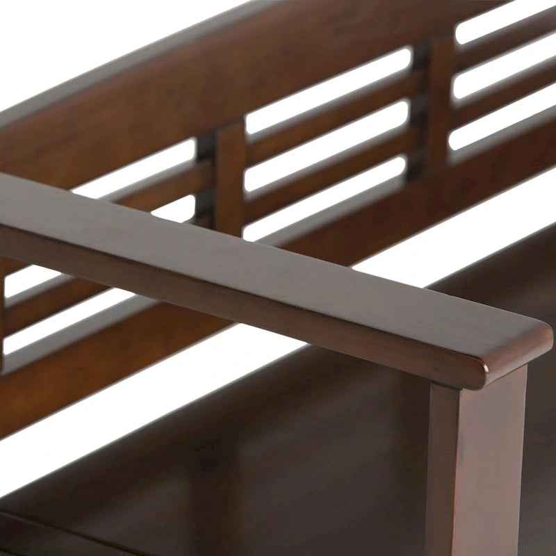 WYNDENHALL Chandler Banc de rangement d'entrée contemporain en bois massif de 48 pouces de large - 48 x 17 x 25,2