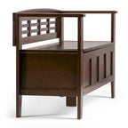 WYNDENHALL Chandler Banc de rangement d'entrée contemporain en bois massif de 48 pouces de large - 48 x 17 x 25,2