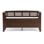 WYNDENHALL Chandler Banc de rangement d'entrée contemporain en bois massif de 48 pouces de large - 48 x 17 x 25,2