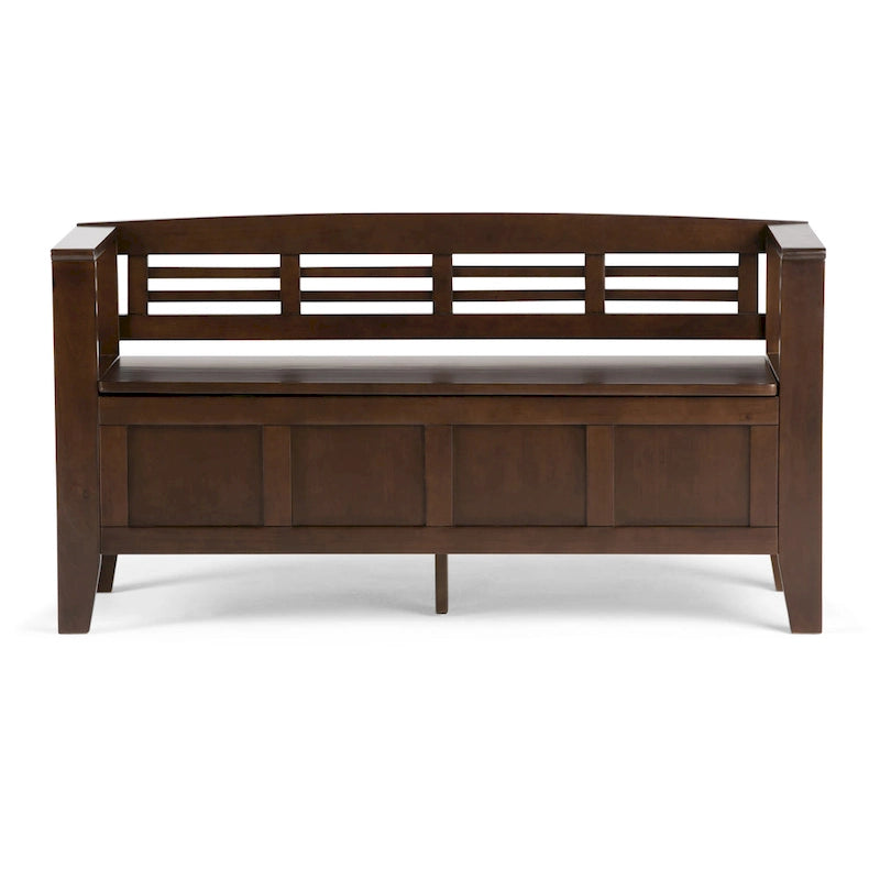 WYNDENHALL Chandler Banc de rangement d'entrée contemporain en bois massif de 48 pouces de large - 48 x 17 x 25,2