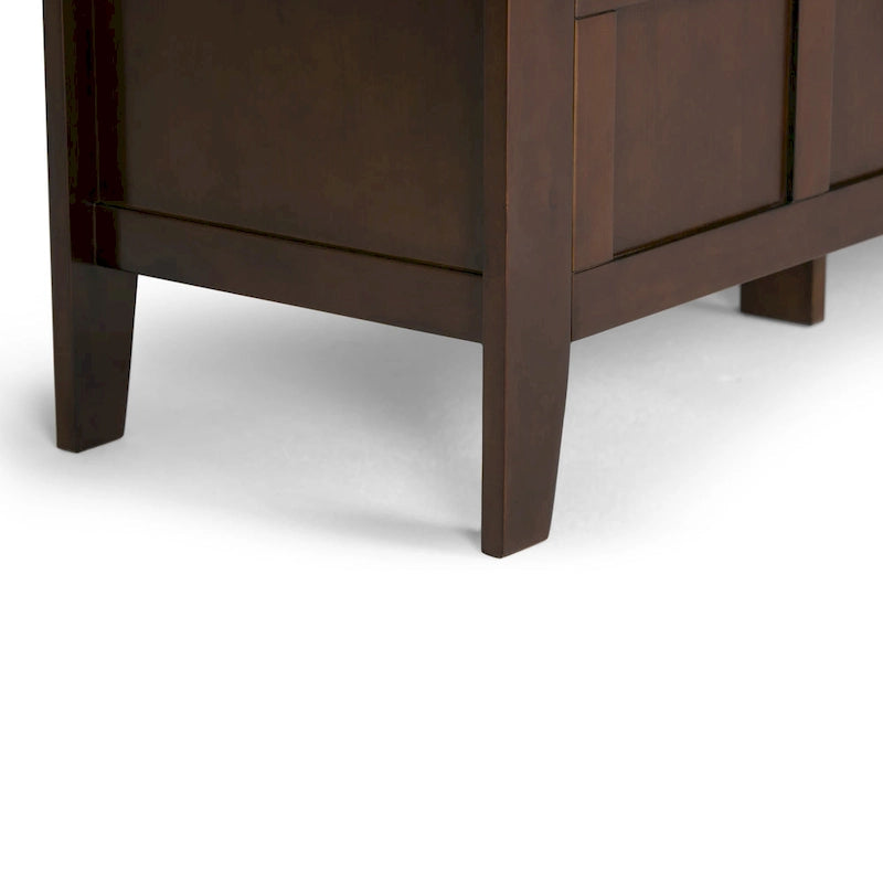 WYNDENHALL Chandler Banc de rangement d'entrée contemporain en bois massif de 48 pouces de large - 48 x 17 x 25,2