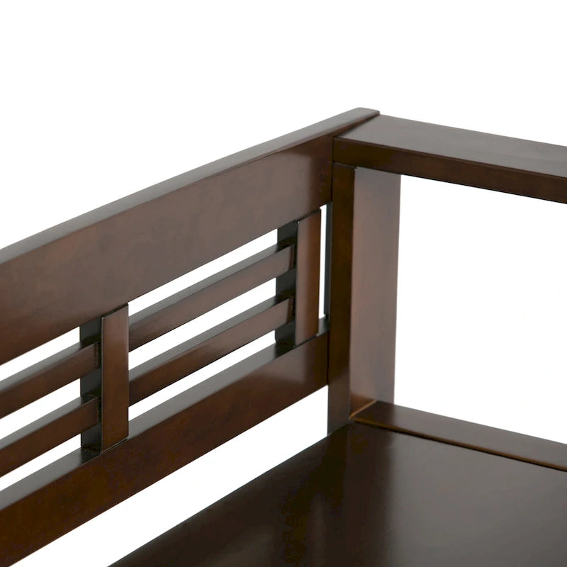 WYNDENHALL Chandler Banc de rangement d'entrée contemporain en bois massif de 48 pouces de large - 48 x 17 x 25,2
