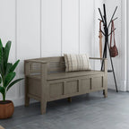 WYNDENHALL Chandler Banc de rangement d'entrée contemporain en bois massif de 48 pouces de large - 48 x 17 x 25,2
