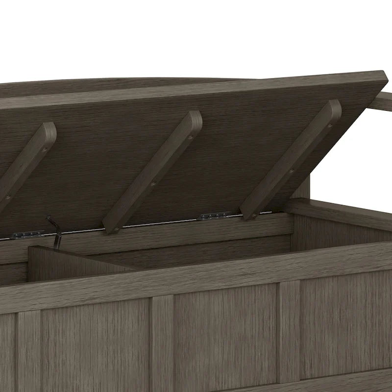 WYNDENHALL Chandler Banc de rangement d'entrée contemporain en bois massif de 48 pouces de large - 48 x 17 x 25,2