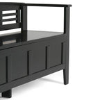 WYNDENHALL Chandler Banc de rangement d'entrée contemporain en bois massif de 48 pouces de large - 48 x 17 x 25,2