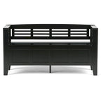 WYNDENHALL Chandler Banc de rangement d'entrée contemporain en bois massif de 48 pouces de large - 48 x 17 x 25,2