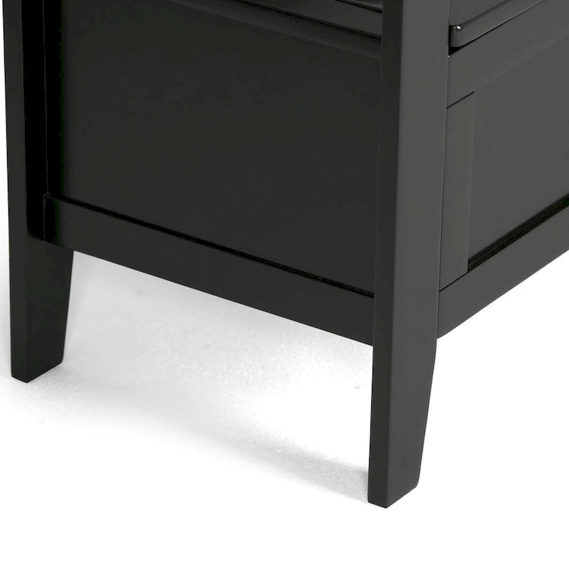 WYNDENHALL Chandler Banc de rangement d'entrée contemporain en bois massif de 48 pouces de large - 48 x 17 x 25,2