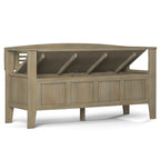 WYNDENHALL Chandler Banc de rangement d'entrée contemporain en bois massif de 48 pouces de large - 48 x 17 x 25,2