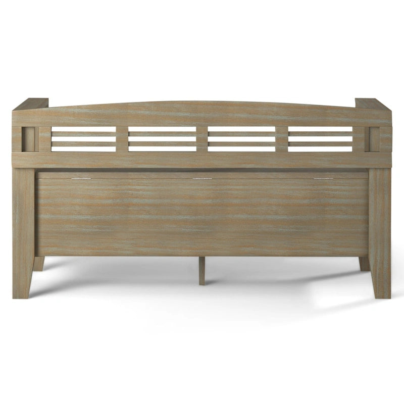 WYNDENHALL Chandler Banc de rangement d'entrée contemporain en bois massif de 48 pouces de large - 48 x 17 x 25,2