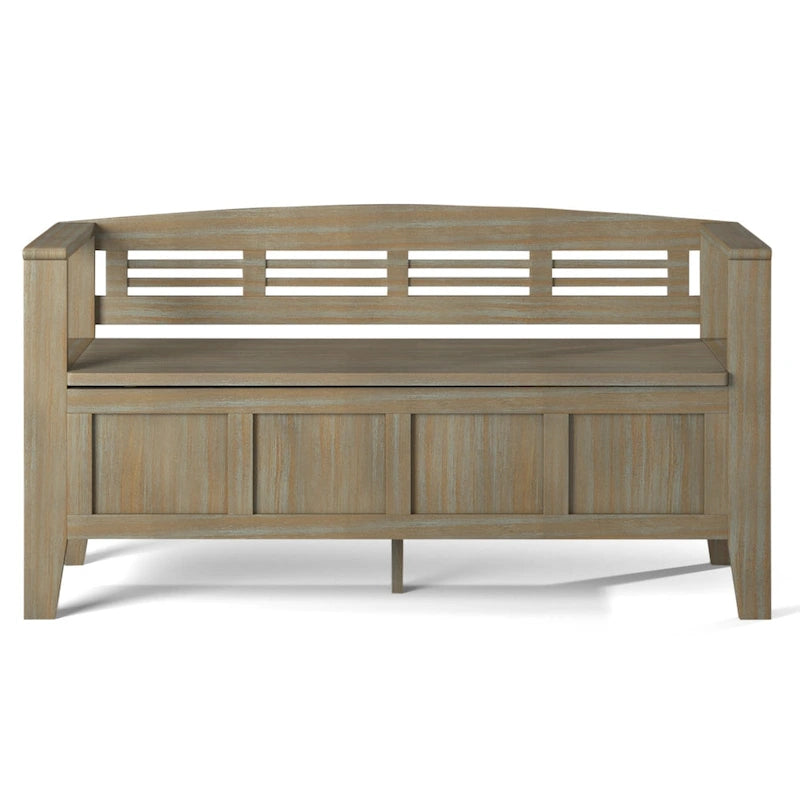 WYNDENHALL Chandler Banc de rangement d'entrée contemporain en bois massif de 48 pouces de large - 48 x 17 x 25,2