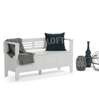 WYNDENHALL Chandler Banc de rangement d'entrée contemporain en bois massif de 48 pouces de large - 48 x 17 x 25,2