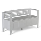 WYNDENHALL Chandler Banc de rangement d'entrée contemporain en bois massif de 48 pouces de large - 48 x 17 x 25,2
