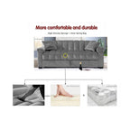 Divano letto convertibile in velluto da 82,7" con 2 cuscini