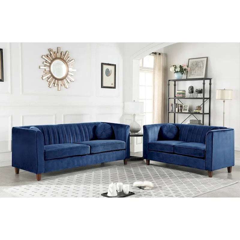 Set da soggiorno Arvilla Velvet Kitts Classic Chesterfield