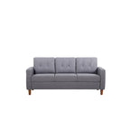 Canapé rembourré capitonné Rossetti Mid-Century
