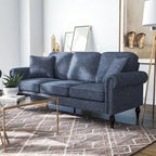 Divano tradizionale in ciniglia con braccioli arrotolati Igny di Furniture of America