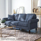 Divano tradizionale in ciniglia con braccioli arrotolati Igny di Furniture of America