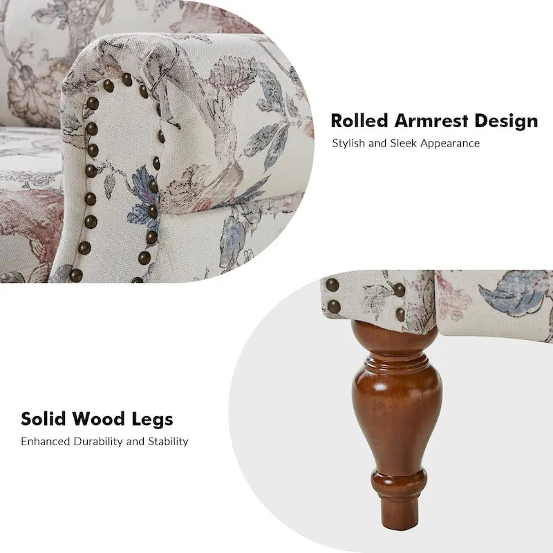 Poltrona Reclinabile Manuale per Soggiorno Terri Classic Cutaway Arms con Borchie di HULALA HOME