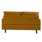 Divanetto moderno in velluto con gambe in legno