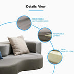Mixoy Divano Letto Futon Convertibile, Pieghevole, Materasso Pieghevole in Schiuma, Divano Letto a Pavimento in Tessuto