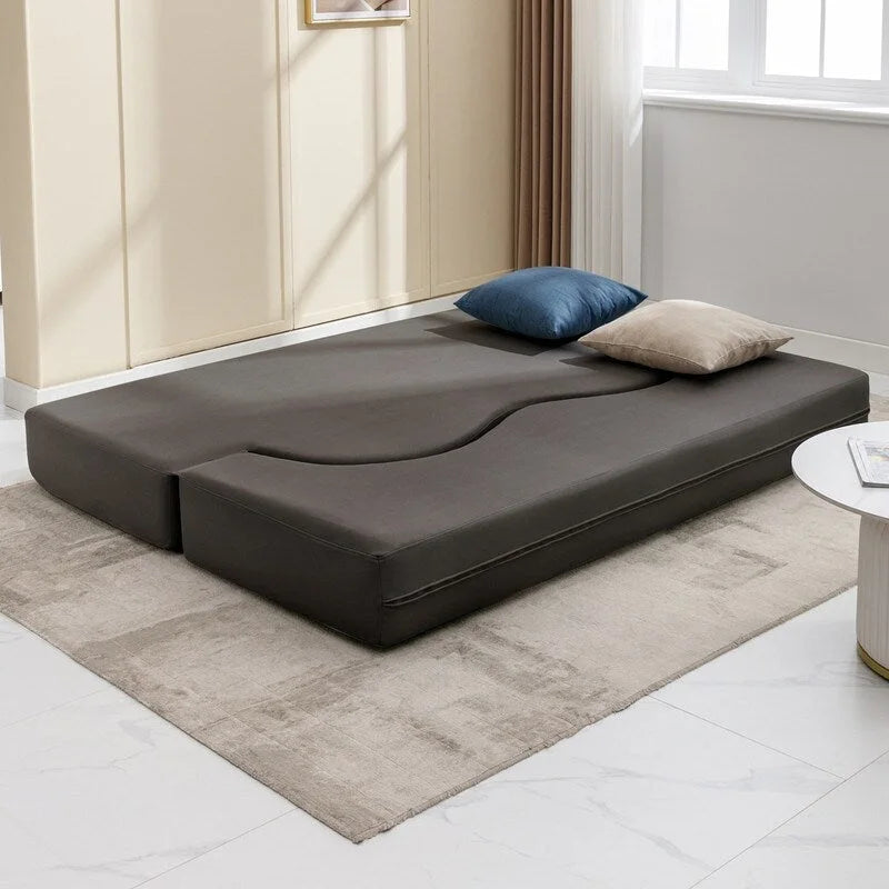 Mixoy Divano Letto Futon Convertibile, Pieghevole, Materasso Pieghevole in Schiuma, Divano Letto a Pavimento in Tessuto