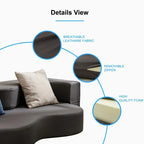 Mixoy Divano Letto Futon Convertibile, Pieghevole, Materasso Pieghevole in Schiuma, Divano Letto a Pavimento in Tessuto