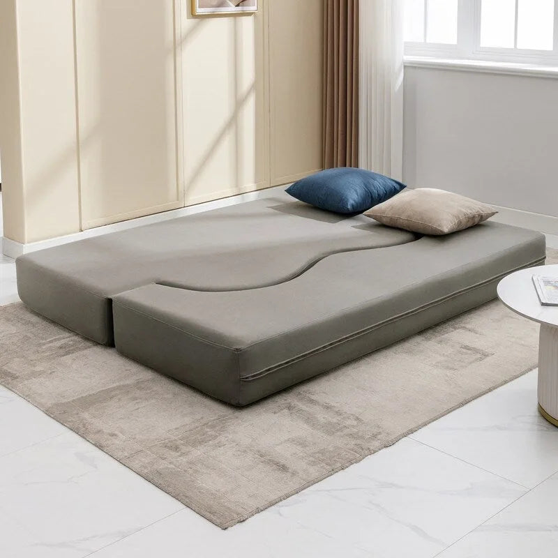 Mixoy Divano Letto Futon Convertibile, Pieghevole, Materasso Pieghevole in Schiuma, Divano Letto a Pavimento in Tessuto