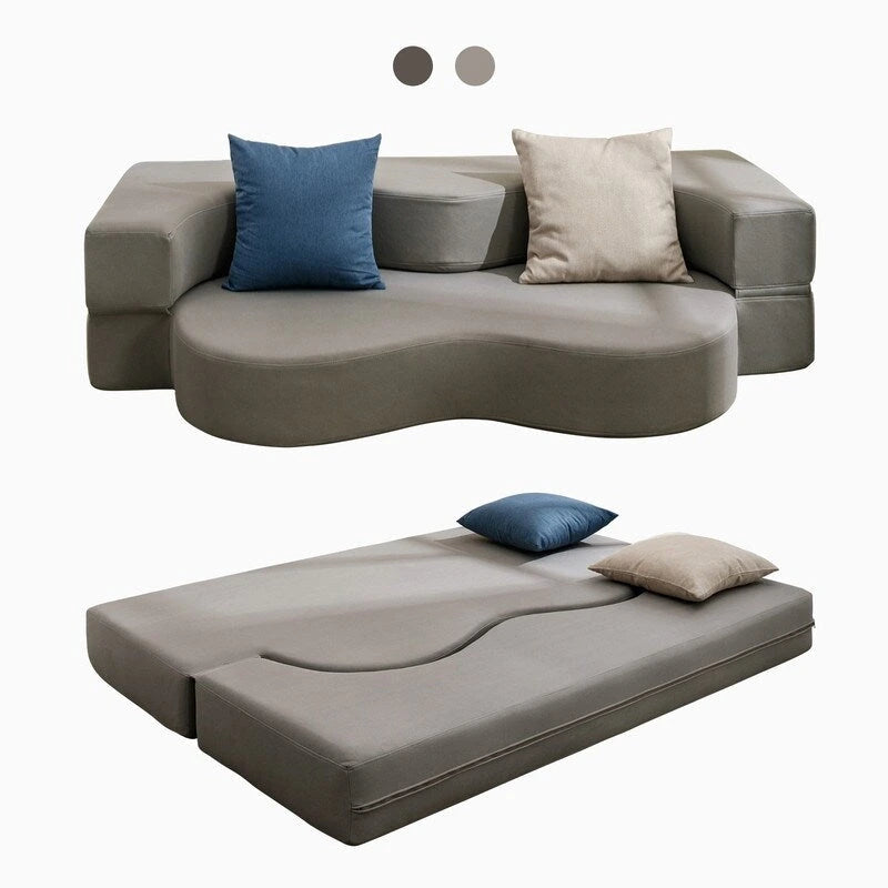 Mixoy Divano Letto Futon Convertibile, Pieghevole, Materasso Pieghevole in Schiuma, Divano Letto a Pavimento in Tessuto