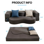 Mixoy Divano Letto Futon Convertibile, Pieghevole, Materasso Pieghevole in Schiuma, Divano Letto a Pavimento in Tessuto