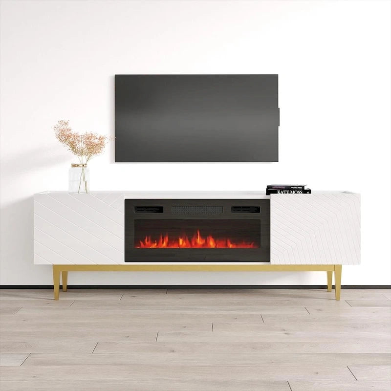 Meuble TV de cheminée Portillo BL-EF