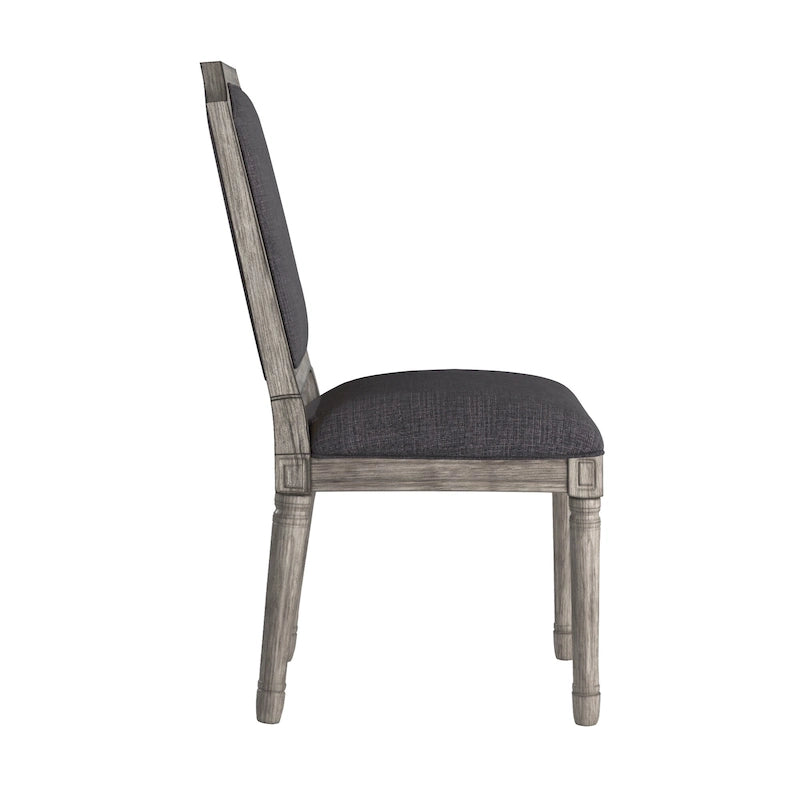 Chaises de salle à manger Deana Arched en lin et bois (lot de 2) par iNSPIRE Q Artisan