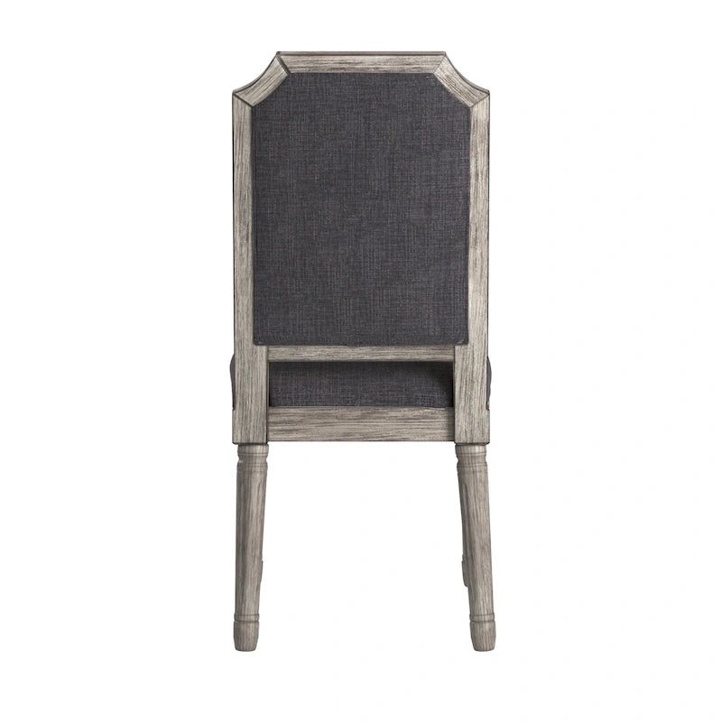 Chaises de salle à manger Deana Arched en lin et bois (lot de 2) par iNSPIRE Q Artisan