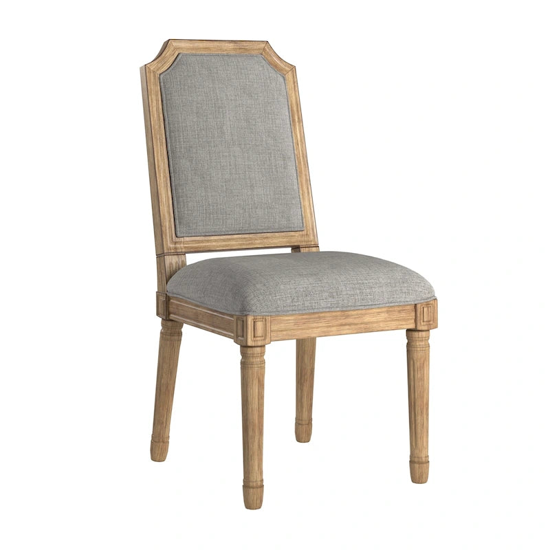 Chaises de salle à manger Deana Arched en lin et bois (lot de 2) par iNSPIRE Q Artisan