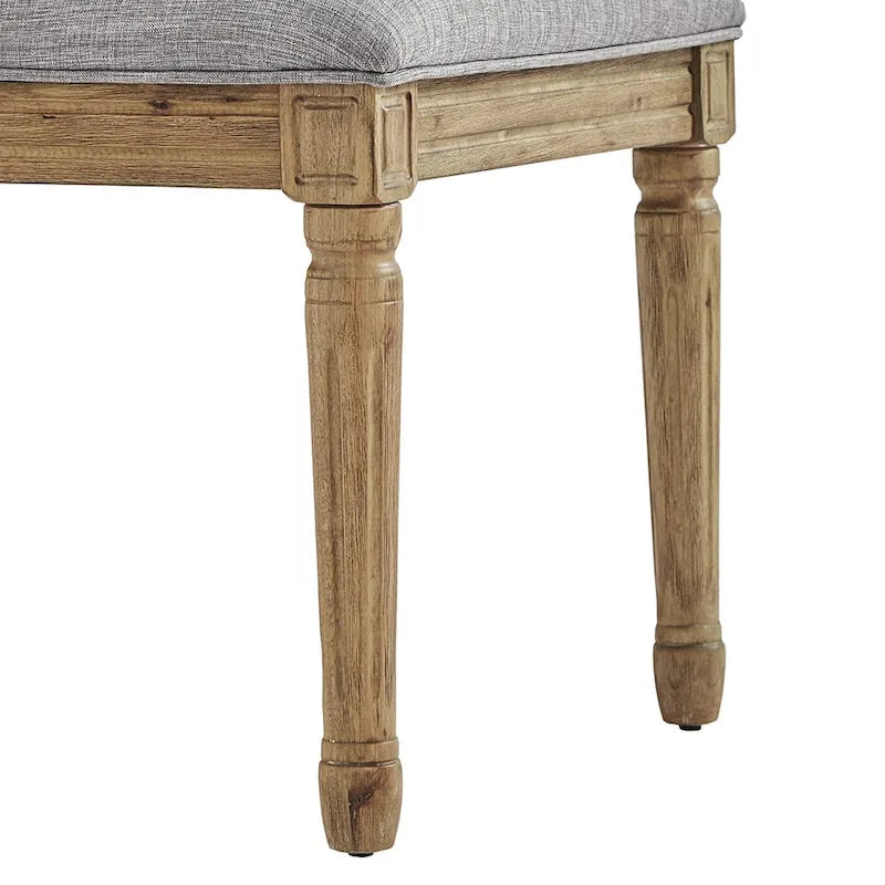 Chaises de salle à manger Deana Arched en lin et bois (lot de 2) par iNSPIRE Q Artisan