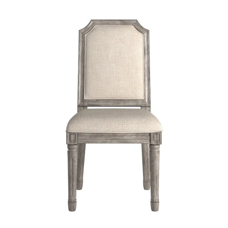 Chaises de salle à manger Deana Arched en lin et bois (lot de 2) par iNSPIRE Q Artisan