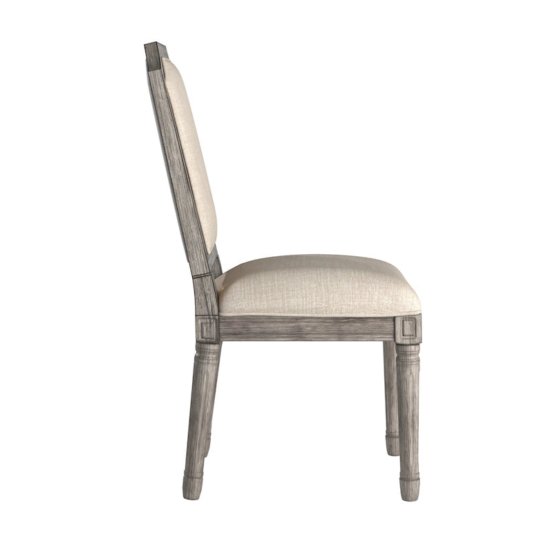 Chaises de salle à manger Deana Arched en lin et bois (lot de 2) par iNSPIRE Q Artisan
