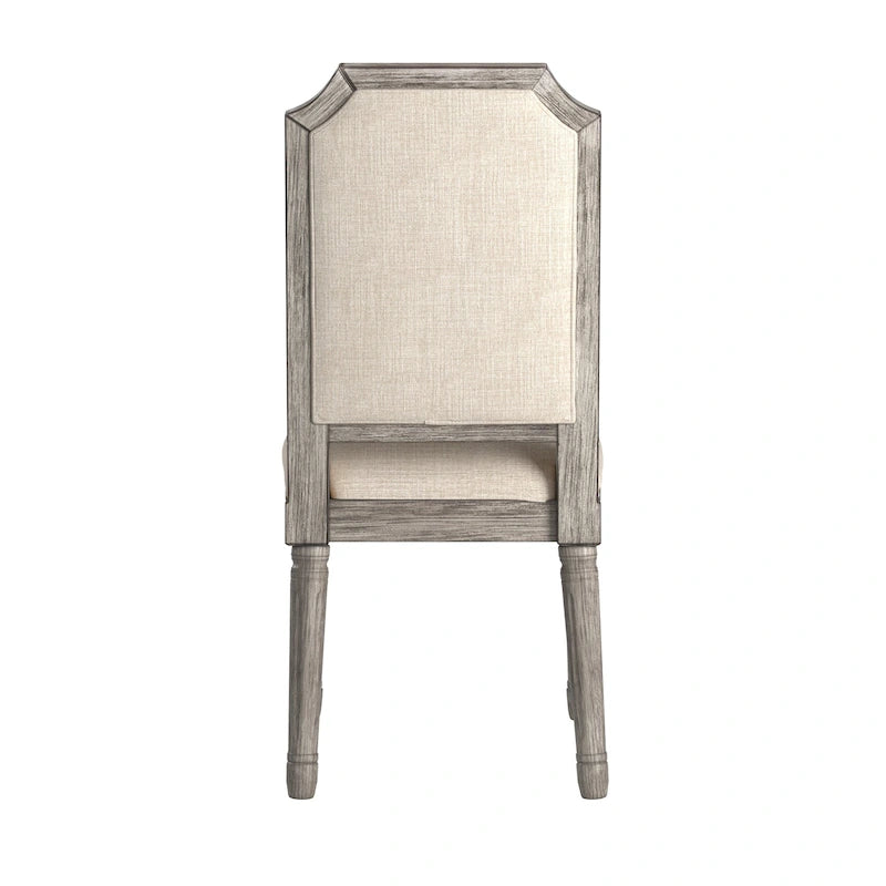 Chaises de salle à manger Deana Arched en lin et bois (lot de 2) par iNSPIRE Q Artisan