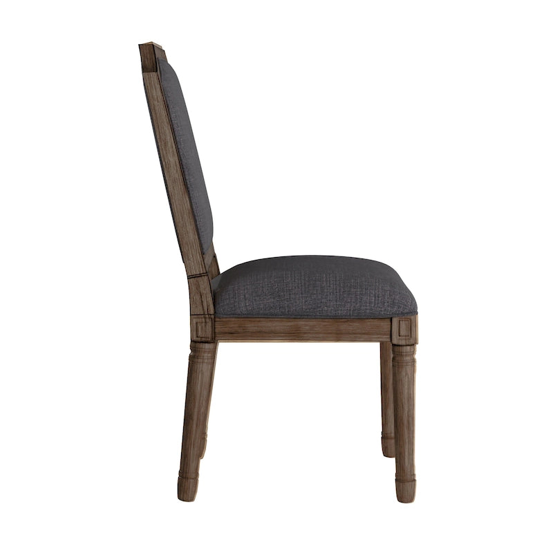 Chaises de salle à manger Deana Arched en lin et bois (lot de 2) par iNSPIRE Q Artisan