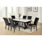 Sedia da pranzo Steve Silver Fenton nera con borchie (set di 2)