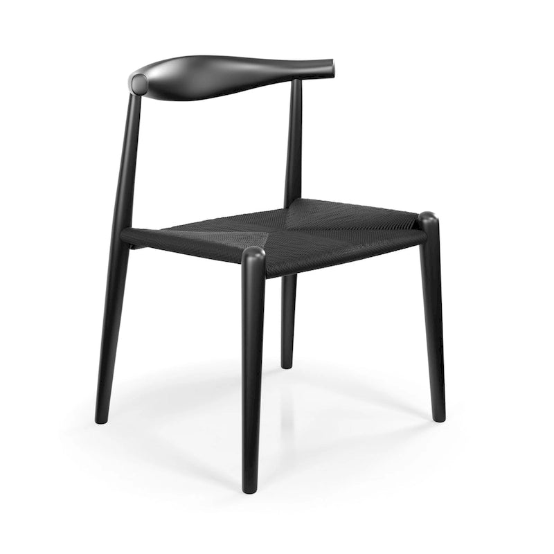 Sedia da pranzo Troy Papercord con struttura nera