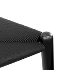 Sedia da pranzo Troy Papercord con struttura nera