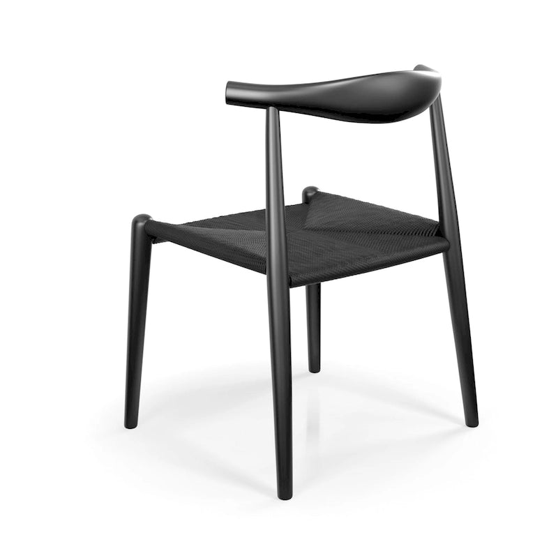 Sedia da pranzo Troy Papercord con struttura nera