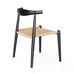 Sedia da pranzo Troy Papercord con struttura nera