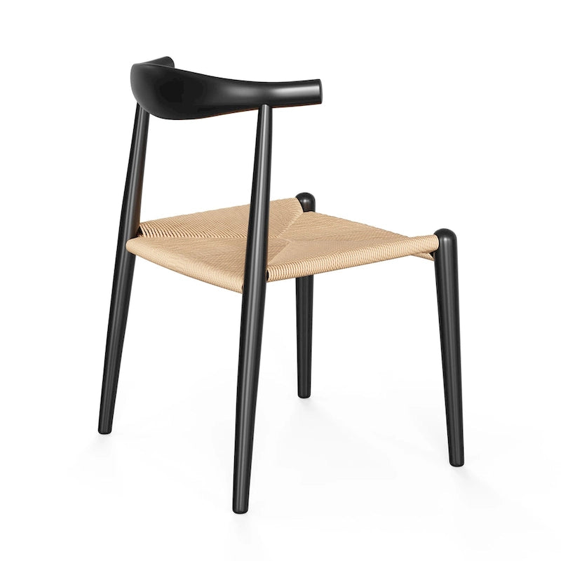 Sedia da pranzo Troy Papercord con struttura nera