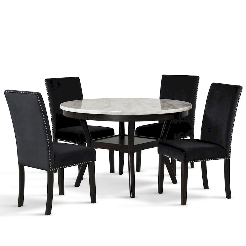 Set da pranzo rotondo New Classic Furniture Reginald da 5 pezzi