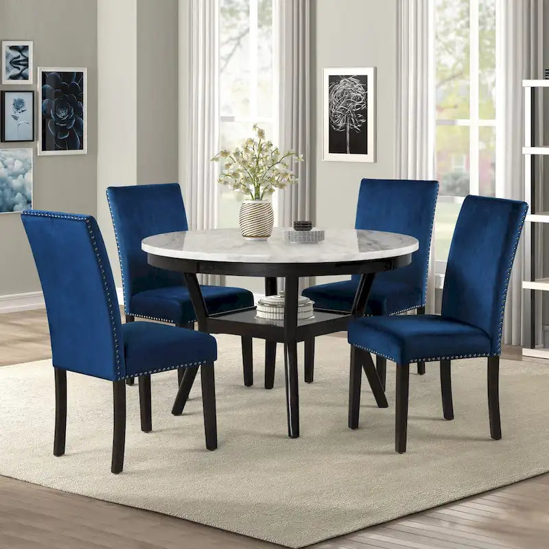Set da pranzo rotondo New Classic Furniture Reginald da 5 pezzi