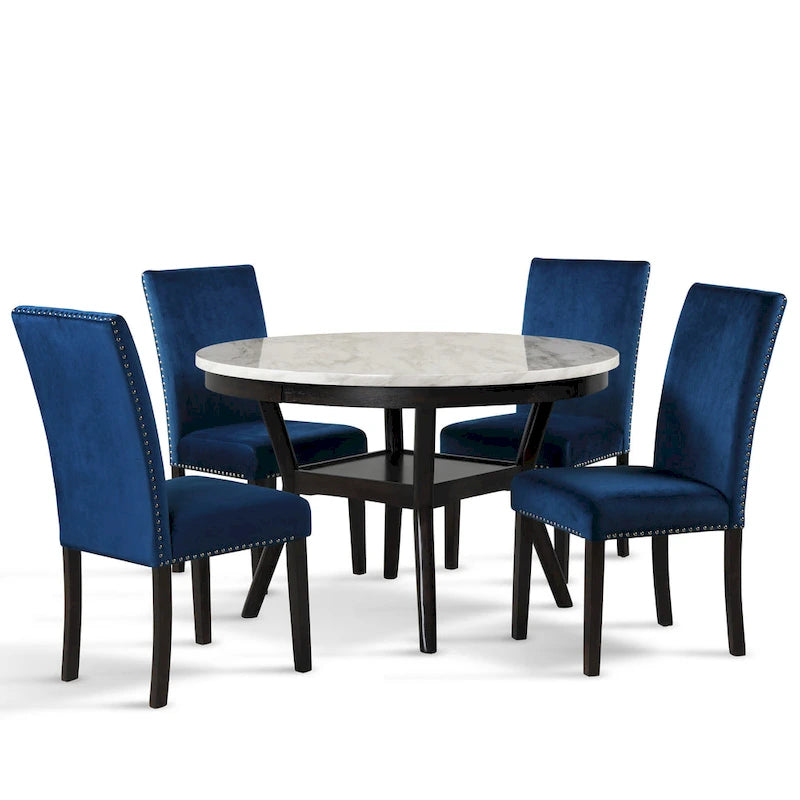 Set da pranzo rotondo New Classic Furniture Reginald da 5 pezzi