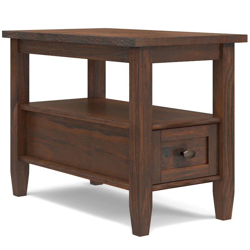 WYNDENHALL Norfolk TAVOLINO LATERALE STRETTO RETTANGOLARE TRADIZIONALE IN LEGNO MASSELLO, LARGHEZZA 14 POLLICI - 14 pollici di larghezza