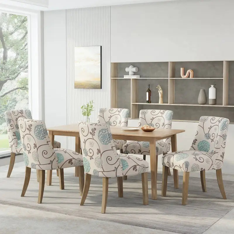 Sedia da pranzo Frances in tessuto (set da 6) di Christopher Knight Home