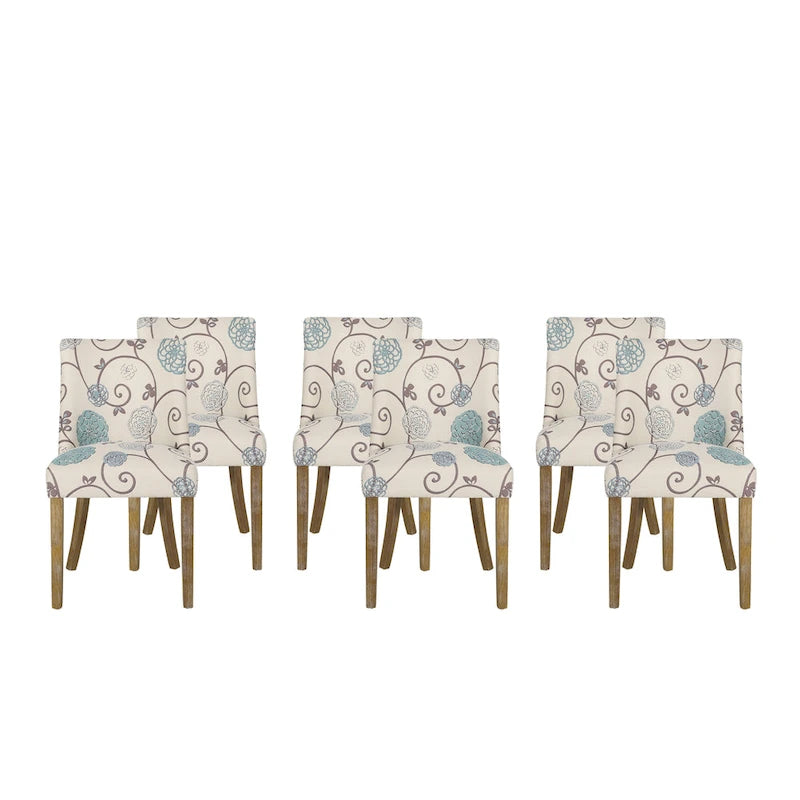 Sedia da pranzo Frances in tessuto (set da 6) di Christopher Knight Home